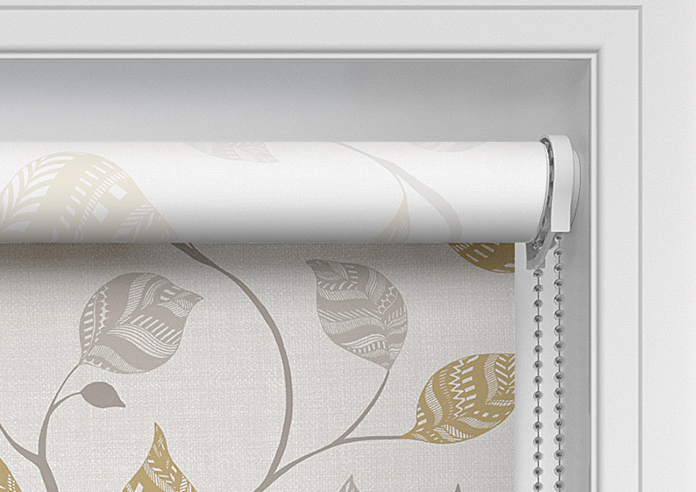 Tribal Leaves, Tumeric Yellow - Twist&Fit Roller Blind - Image 11